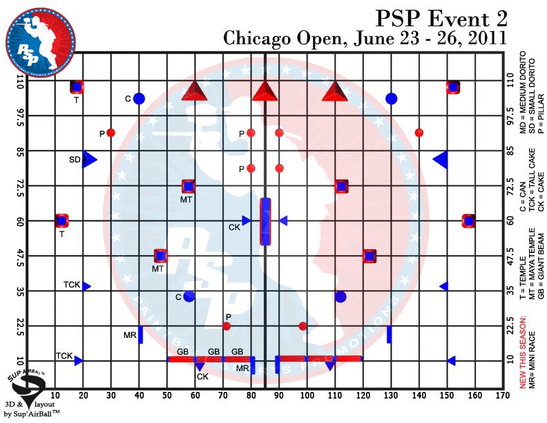 PSP Chicago Open Paintball Field Layout