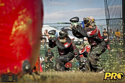 Ironmen wearing the new paintball gear from DYE