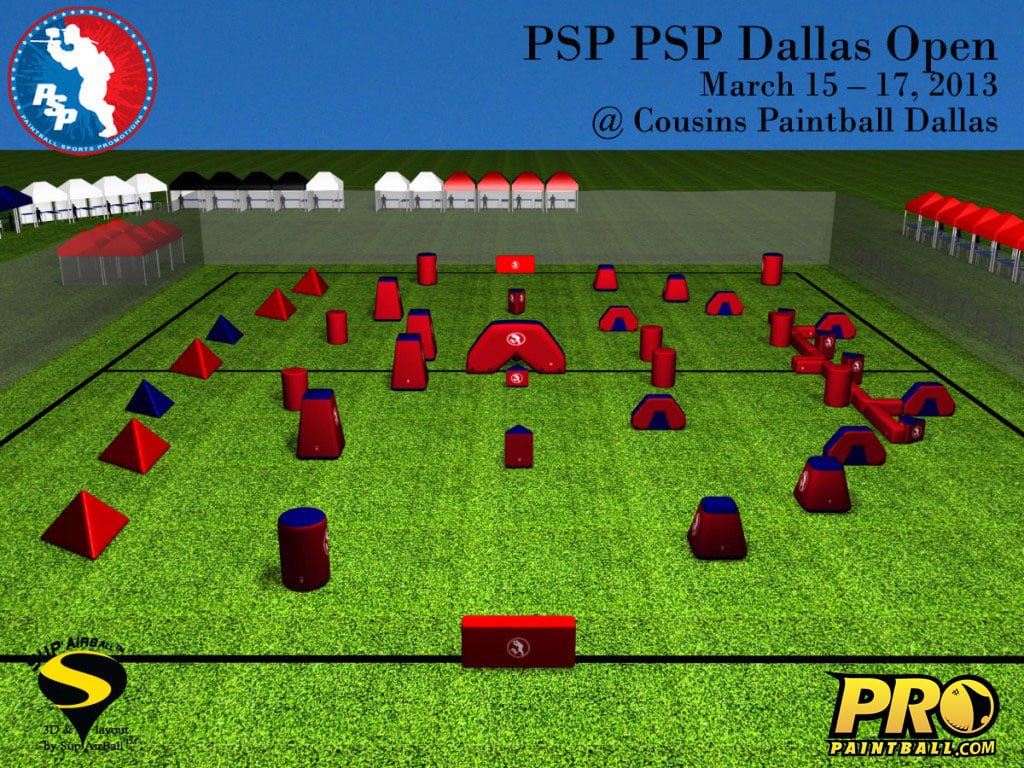 PSP Dallas Paintball Field Layout Birds Eye