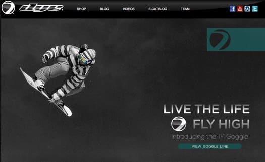 2012 DYE Snow Gear, website launch