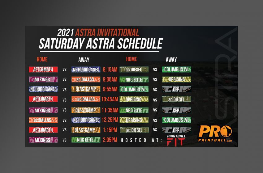 Astra Invitational Schedule of Games - ProPaintball.com